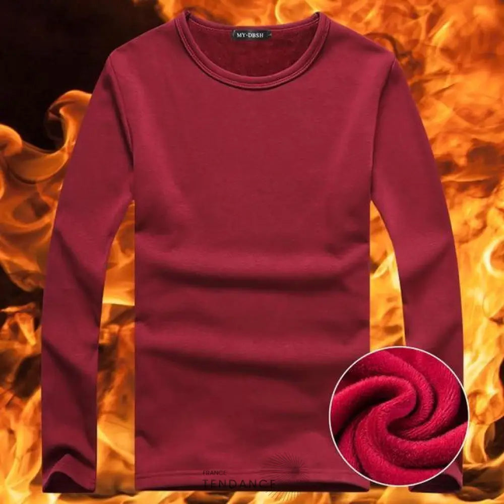 T-shirt Velouté à Manches Longues | France-Tendance